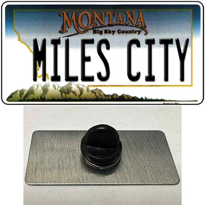 Miles City Montana State Novelty Metal Hat Pin