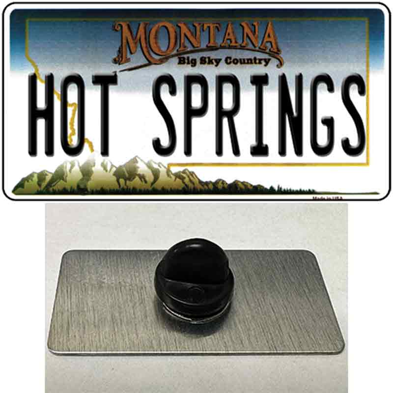 Hot Springs Montana State Novelty Metal Hat Pin