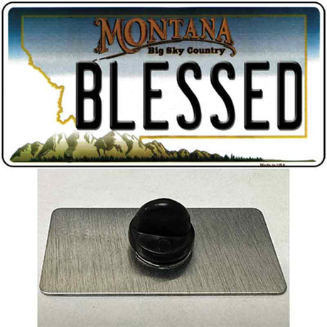 Blessed Montana State Novelty Metal Hat Pin