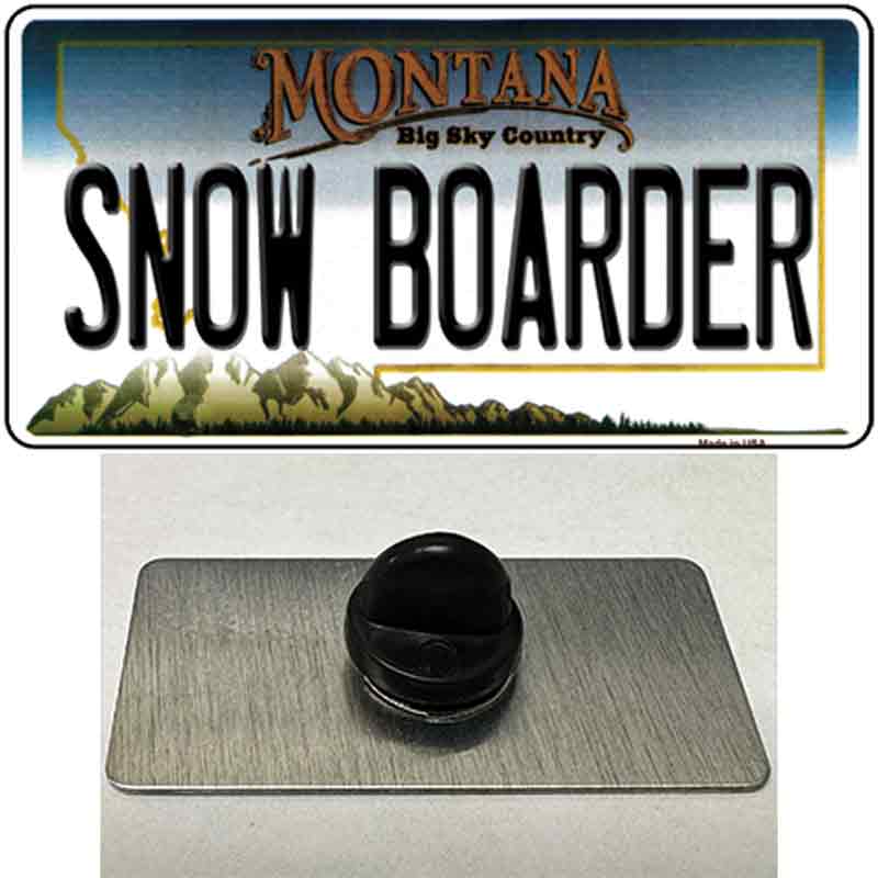 Snow Boarder Montana State Novelty Metal Hat Pin