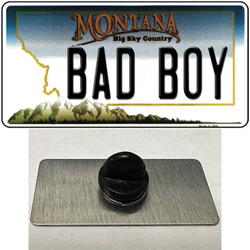 Bad Boy Montana State Novelty Metal Hat Pin