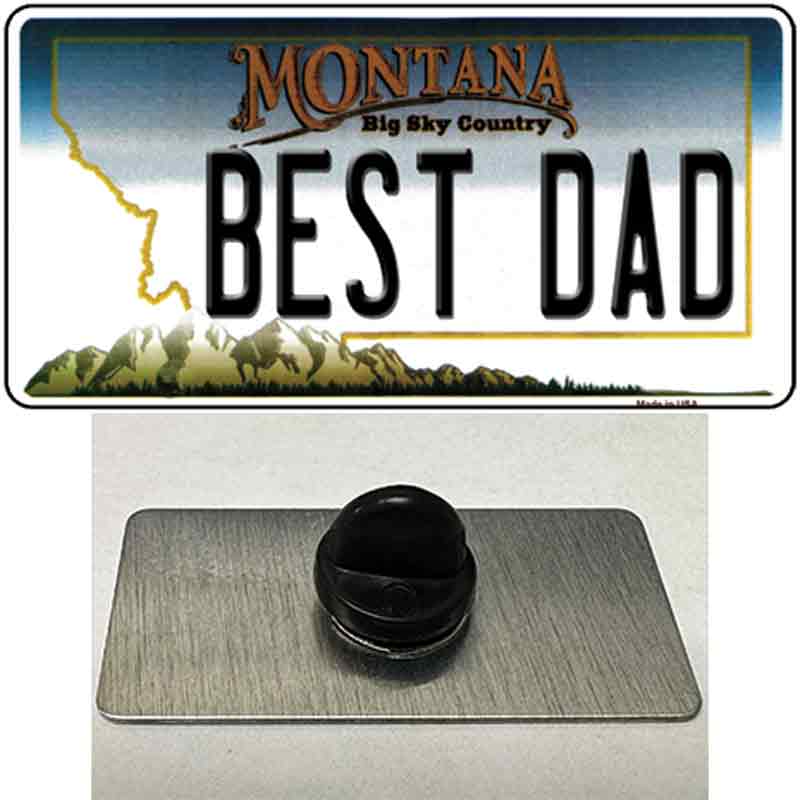 Best Dad Montana State Novelty Metal Hat Pin