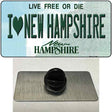 I Love New Hampshire State Novelty Metal Hat Pin