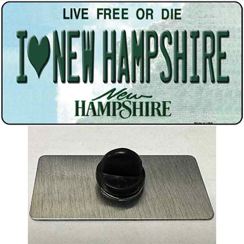 I Love New Hampshire State Novelty Metal Hat Pin