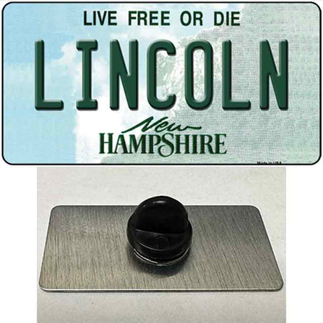 Lincoln New Hampshire State Novelty Metal Hat Pin