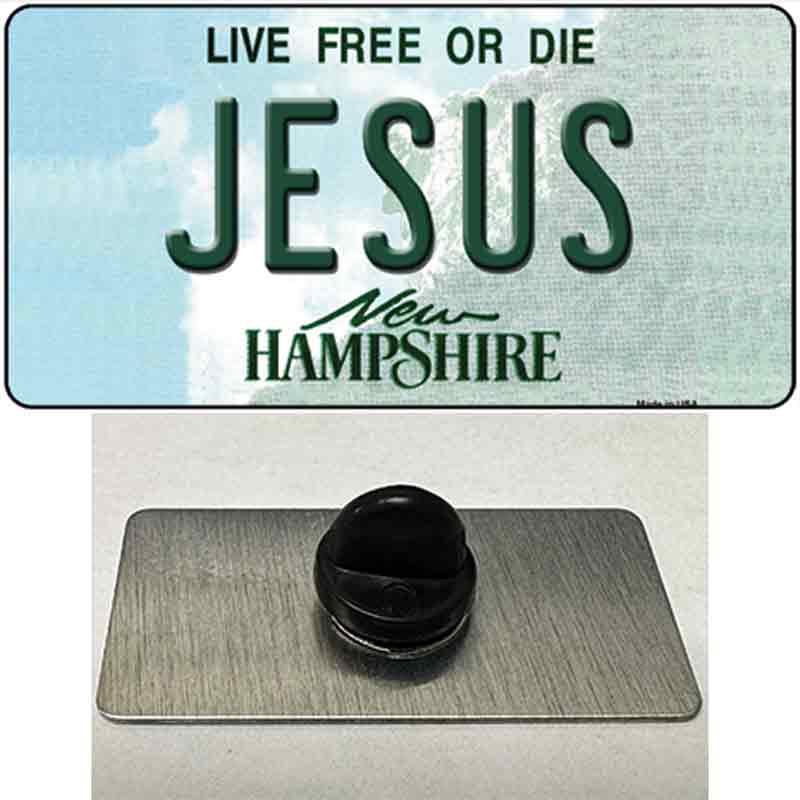 Jesus New Hampshire State Novelty Metal Hat Pin