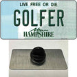 Golfer New Hampshire State Novelty Metal Hat Pin