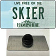 Skier New Hampshire State Novelty Metal Hat Pin