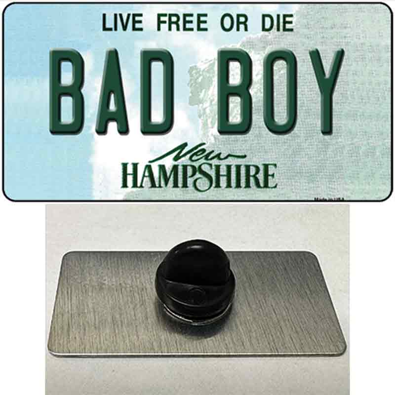 Bad Boy New Hampshire State Novelty Metal Hat Pin