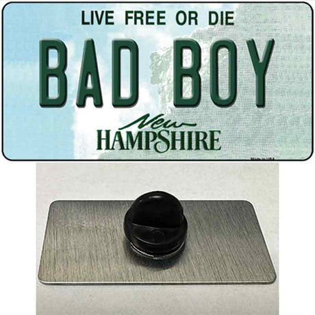 Bad Boy New Hampshire State Novelty Metal Hat Pin