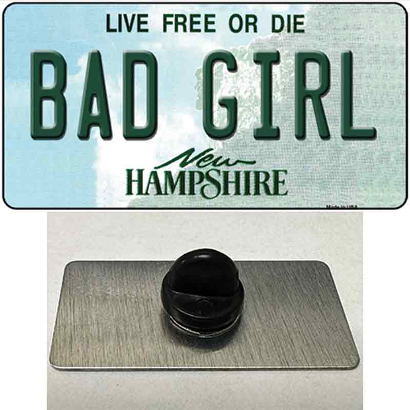 Bad Girl New Hampshire State Novelty Metal Hat Pin