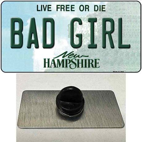 Bad Girl New Hampshire State Novelty Metal Hat Pin