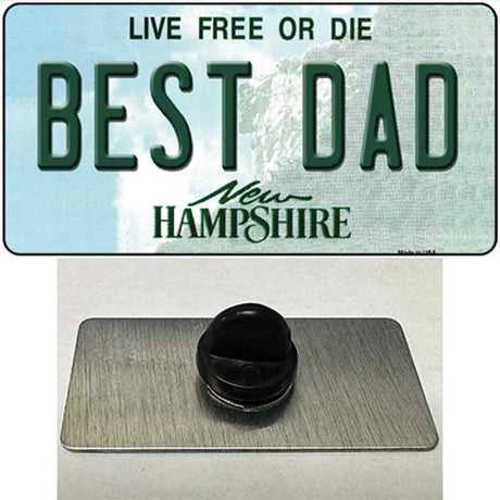 Best Dad New Hampshire State Novelty Metal Hat Pin