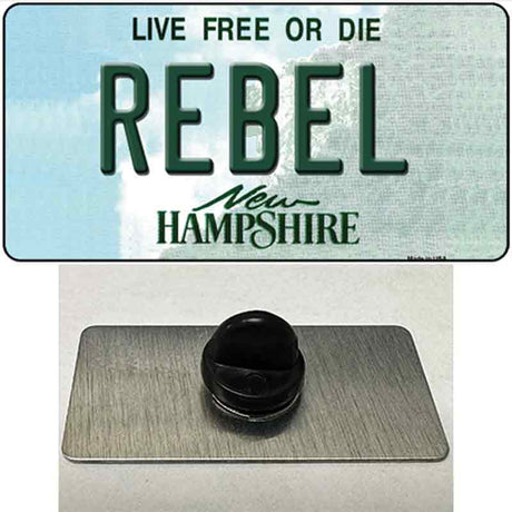 Rebel New Hampshire State Novelty Metal Hat Pin