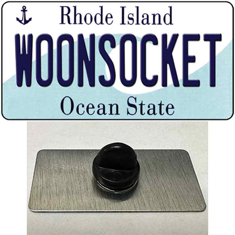 Woonsocket Rhode Island State Novelty Metal Hat Pin