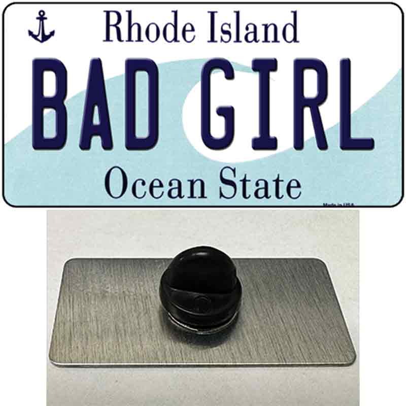 Bad Girl Rhode Island State Novelty Metal Hat Pin