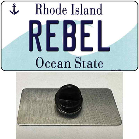 Rebel Rhode Island State Novelty Metal Hat Pin