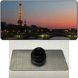 Eiffel Tower Night With River and Bridge Novelty Metal Hat Pin