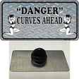 Danger Curves Ahead Novelty Metal Hat Pin