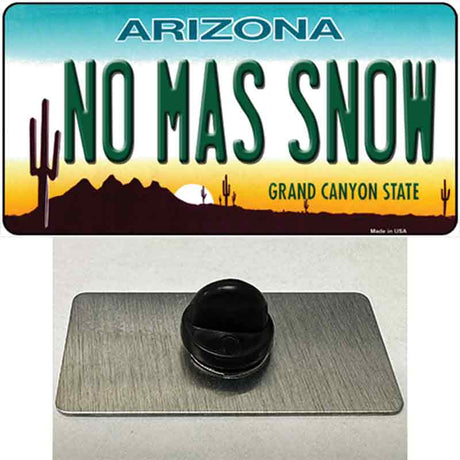 No Mas Snow Novelty Metal Hat Pin