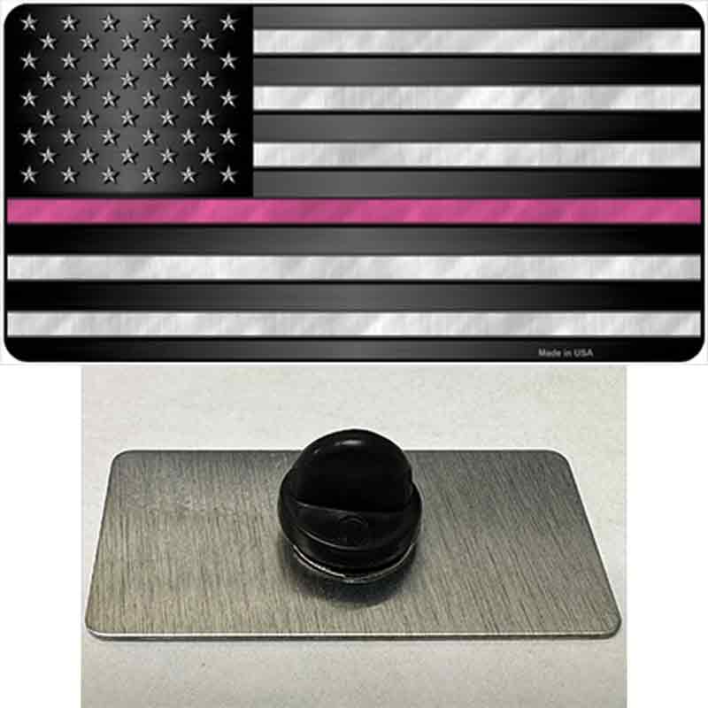 Thin Pink Line Novelty Metal Hat Pin