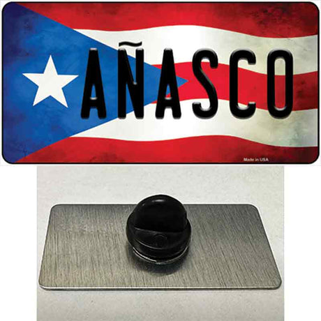 Anasco Puerto Rico Flag Novelty Metal Hat Pin