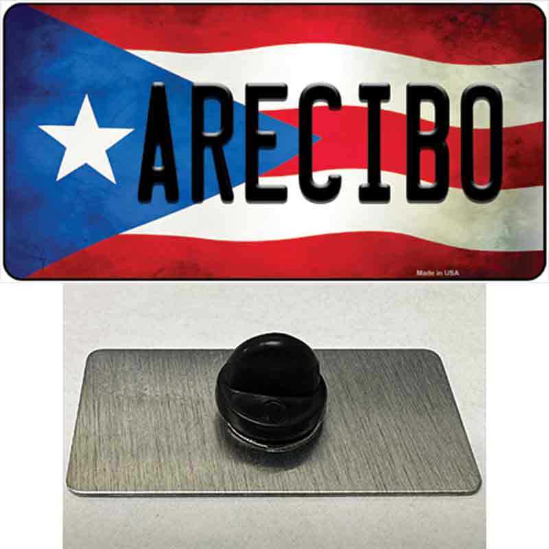 Arecibo Puerto Rico Flag Novelty Metal Hat Pin