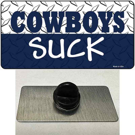 Cowboys Suck Novelty Metal Hat Pin