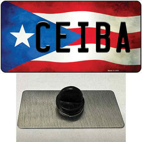 Ceiba Puerto Rico Flag Novelty Metal Hat Pin