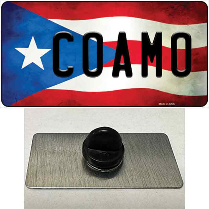 Coamo Puerto Rico Flag Novelty Metal Hat Pin