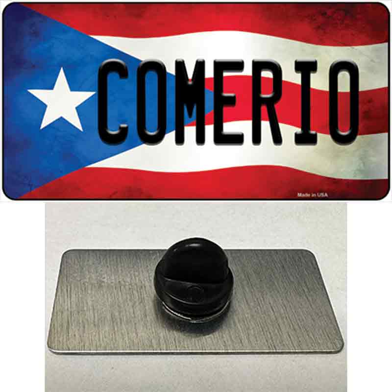 Comerio Puerto Rico Flag Novelty Metal Hat Pin