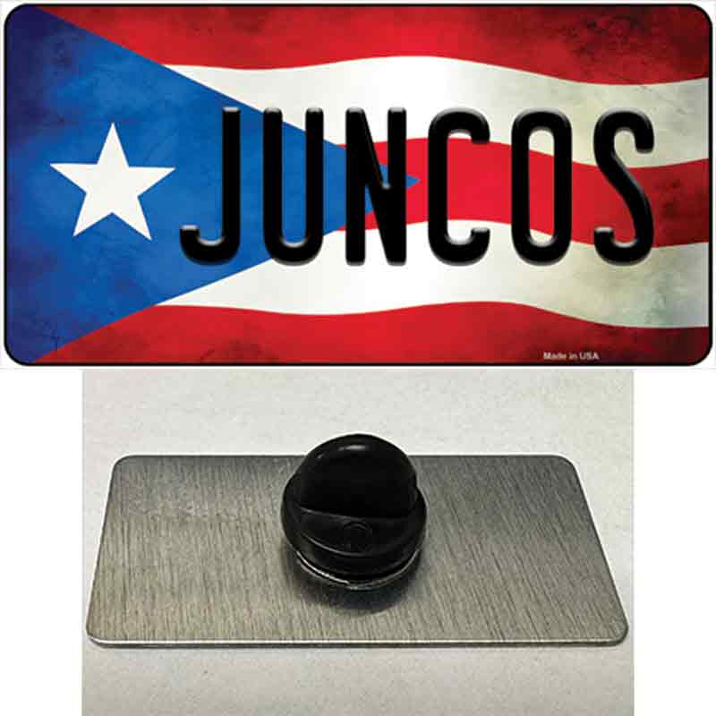 Juncos Puerto Rico Flag Novelty Metal Hat Pin