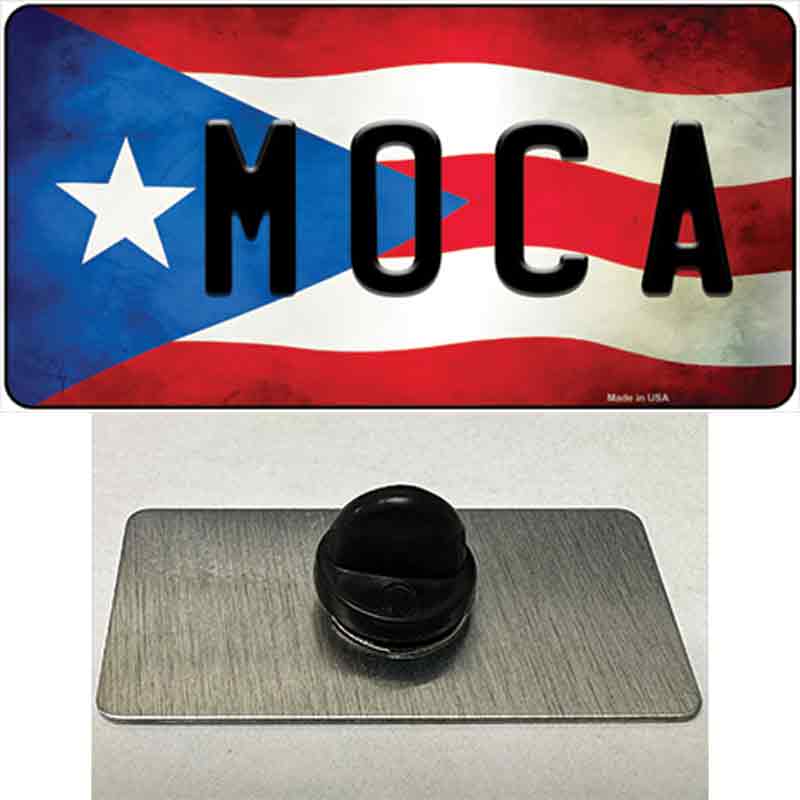 Moca Puerto Rico Flag Novelty Metal Hat Pin