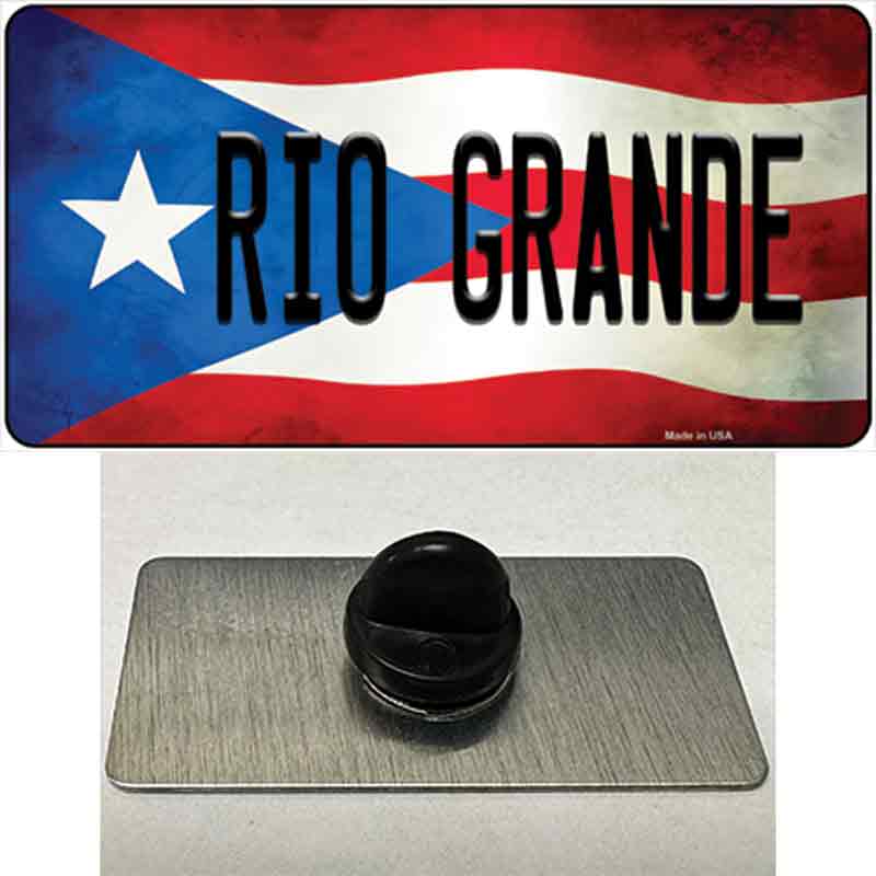 Rio Grande Puerto Rico Flag Novelty Metal Hat Pin