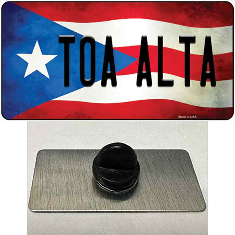 Toa Alta Puerto Rico Flag Novelty Metal Hat Pin