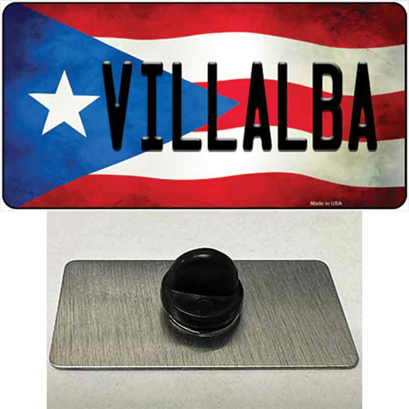 Villalba Puerto Rico Flag Novelty Metal Hat Pin