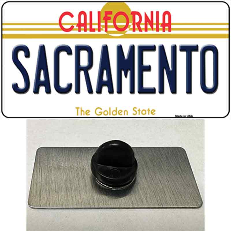 Sacramento California Novelty Metal Hat Pin