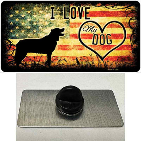 I Love My Dog Novelty Metal Hat Pin