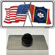 Mississippi Crossed US Flag Novelty Metal Hat Pin