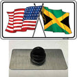 Jamaica Crossed US Flag Novelty Metal Hat Pin