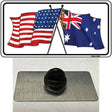 Australia Crossed US Flag Novelty Metal Hat Pin