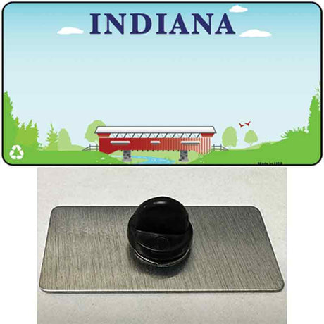 Indiana Recycle State Blank Novelty Metal Hat Pin