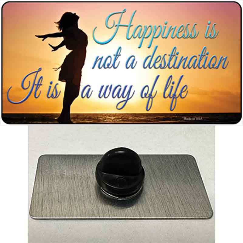 Happiness Way Of Life Sunset Novelty Metal Hat Pin