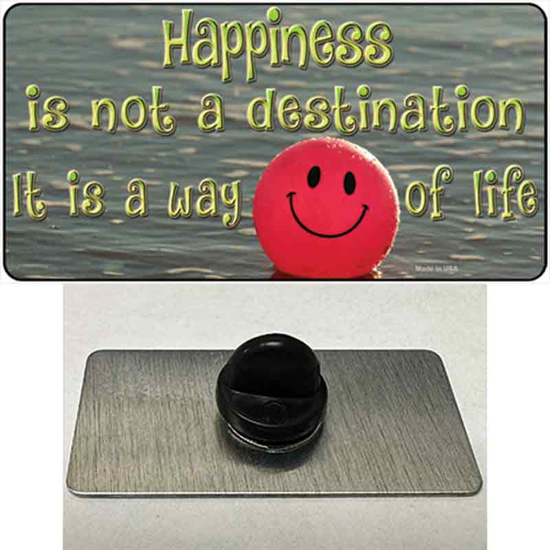 Happiness Way Of Life Ball Novelty Metal Hat Pin