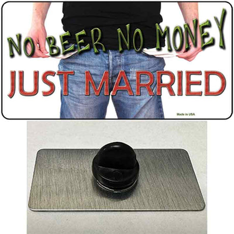 No Beer No Money Just Married Novelty Metal Hat Pin