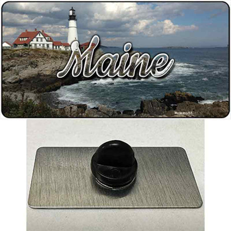 Maine Lighthouse Beach State Novelty Metal Hat Pin