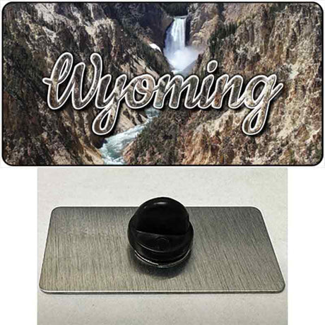 Wyoming Rocky Waterfall State Novelty Metal Hat Pin