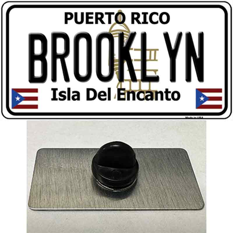 Brooklyn Puerto Rico Novelty Metal Hat Pin