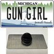 Gun Girl Michigan Novelty Metal Hat Pin