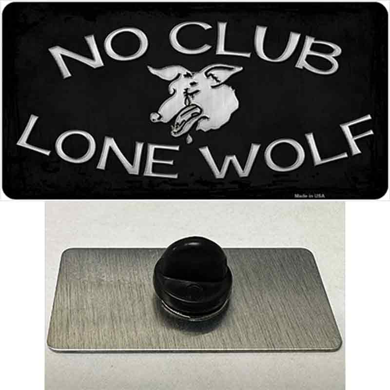 No Club Lone Wolf Novelty Metal Hat Pin